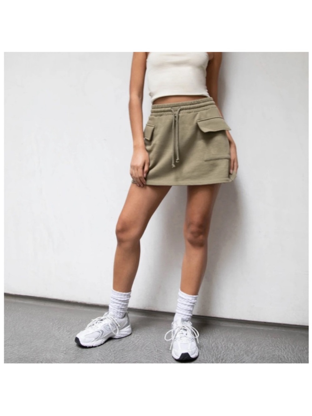 OAK+FORT CARGO MINI SKIRT